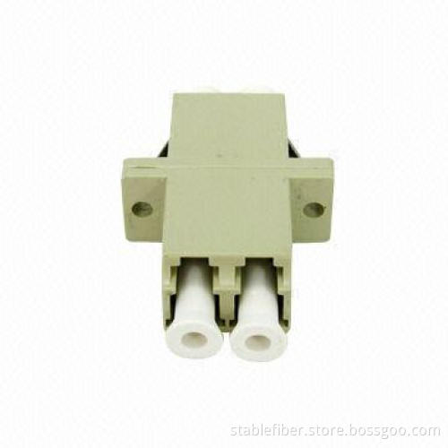 LC Fiber-optical Adapter, SM Ceramic Sleeves, Available in Duplex Type, Used for Telecommunication